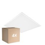 Mehrfachpackung 4x Ledvance LED Panel Comfort Aluminium Weiß 33W 4320lm - 840 Kaltweiß | 62.5x62.5cm - UGR < 19